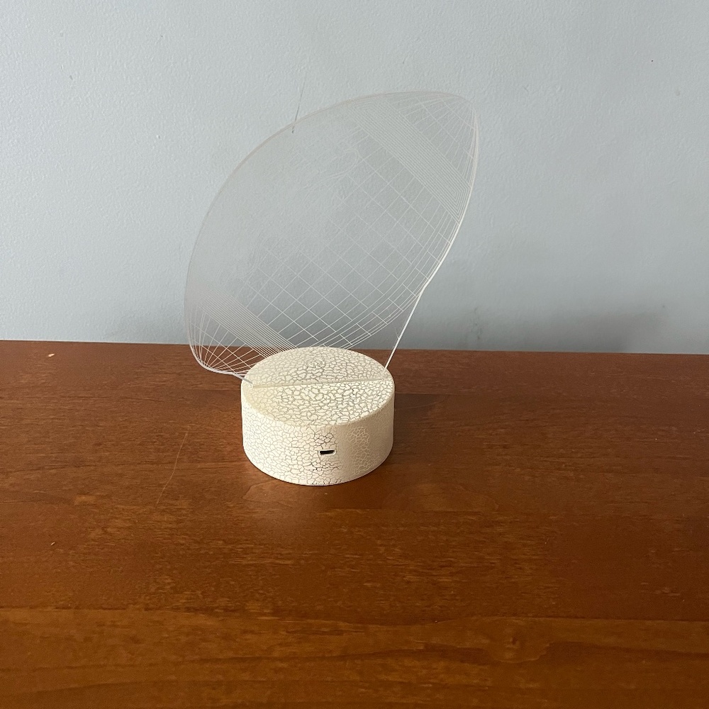 3D optical illusion football lamp